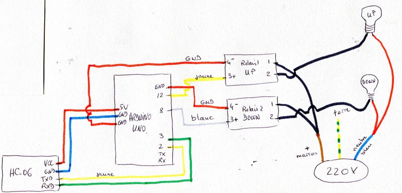 Commande de deux lampes par arduino Uno en bluetooth (HC-06)