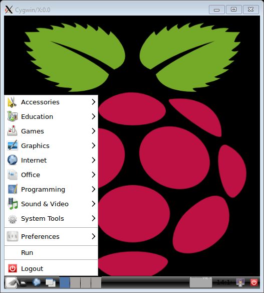 CygwinGUI (interface graphique) du Raspberry Pi
