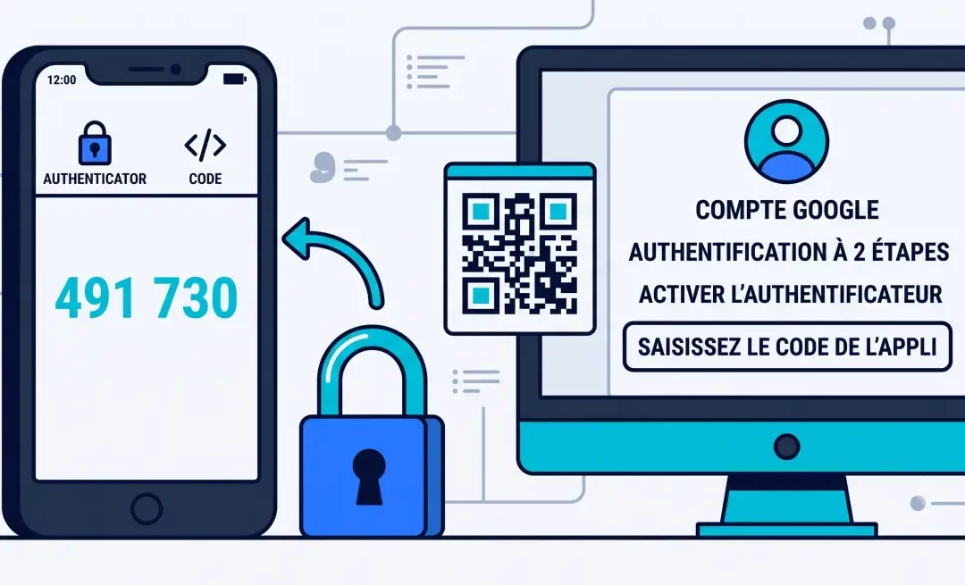 Sécuriser un compte Gmail avec la double authentification et Aegis Authenticator