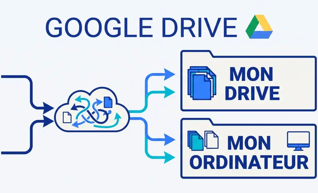 Google Drive sur PC : comment synchroniser (sans tout mélanger)